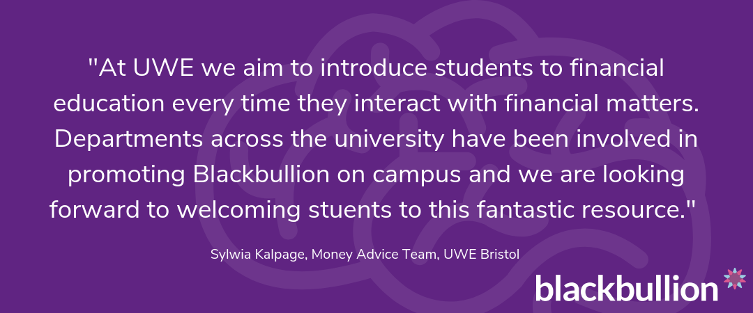 Sylwia Kalpage on UWE Bristol joining Blackbullion's university community